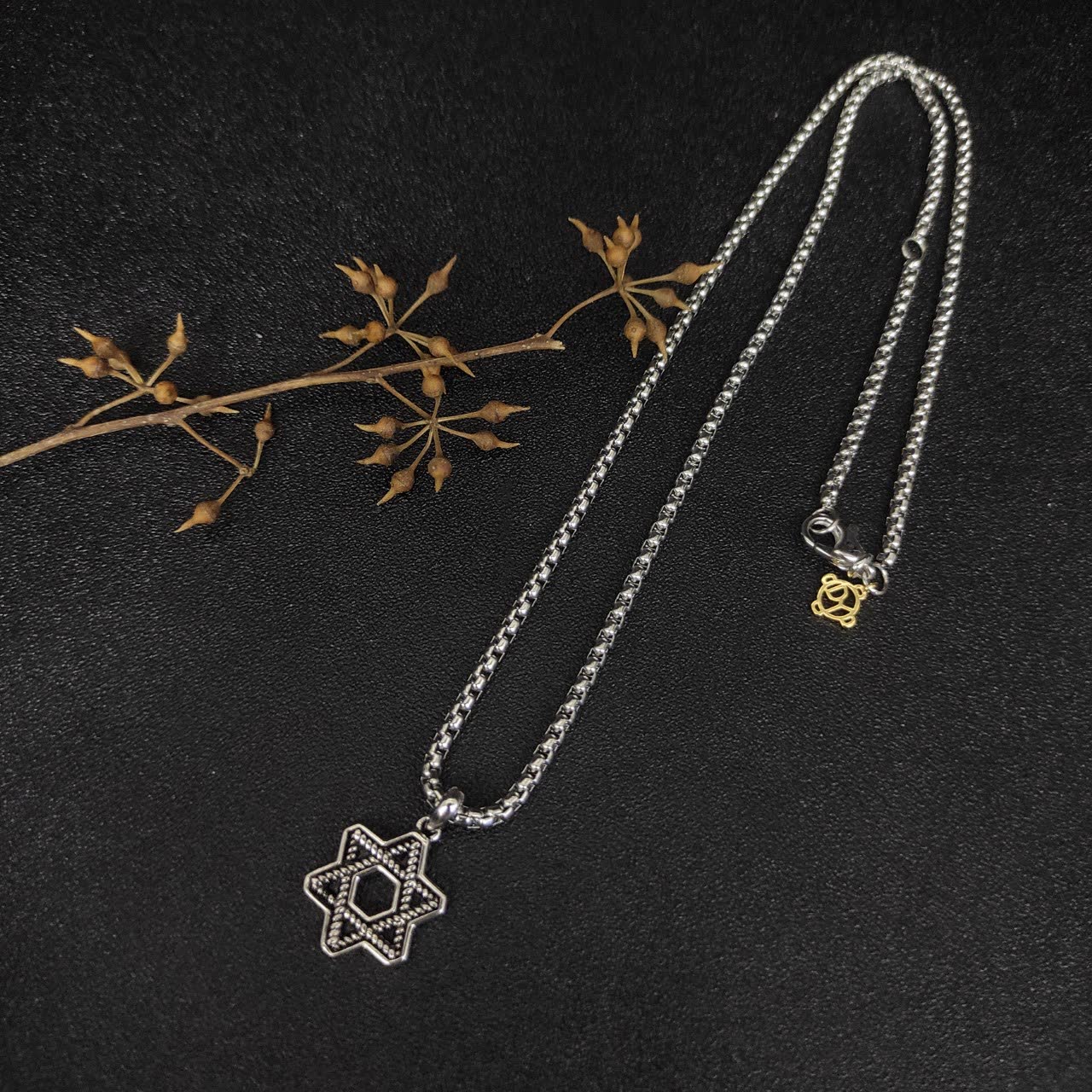 David Yurman Silver Star of David Pendant Necklace